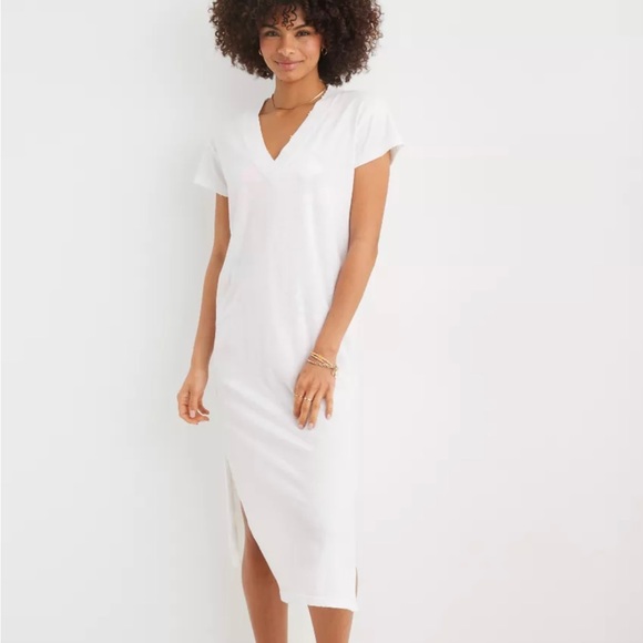 aerie Dresses & Skirts - Aerie Extreme V Neck Boyfriend T-Shirt Midi Dress-NWOT-Size XXL